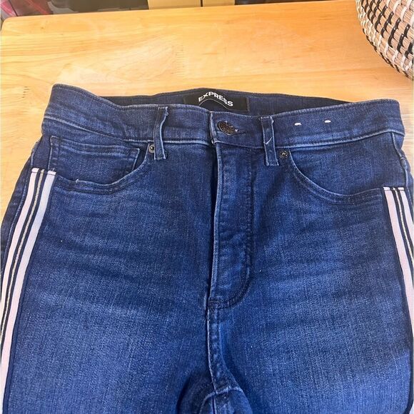 NWOT Express Denim Perfect Ankle High Rise Dark Wash Jeans Size 4 #JT2 - Picture 2 of 5